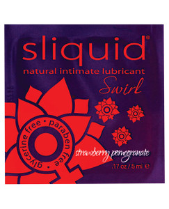 Sliquid Swirl Pillow Personal Lubricant .17 Oz Strawberry Pomegranate