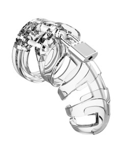 Shots Man Cage Chastity 3.5" Cock Cage Model 2 - Clear Shots Man Cage Chastity 3.5" Cock Cage Model 2 - Clear