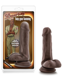 Blush Loverboy Top Gun Tommy 6" Realistic Dildo - Chocolate