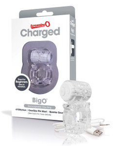 Screaming O Charged Big O Cock Ring - Clear