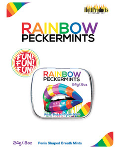 Hott Products Rainbow Pecker Shape Candies In Tin - Carded