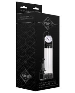 Shots Pumped Comfort Penis Pump With Advanced Psi Gauge - Transparent