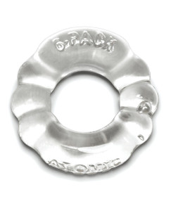 Oxballs Atomic Jock 6 - Pack Cock Ring - Clear