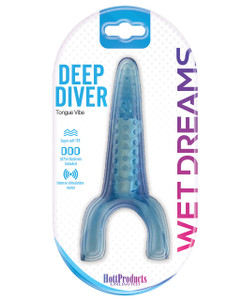 Hott Products Tongue Star Deep Diver Tongue Vibrator- Blue