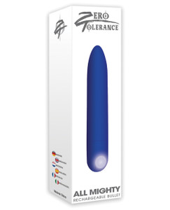 Zero Tolerance All Mighty Rechargeable Bullet Vibrator - Blue