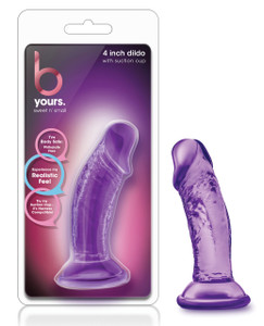 Blush B Yours Sweet N Small 4" Suction Cup Dildo - Purple