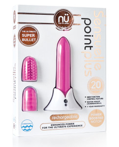 Nu Sensuelle Point Plus Rechargeable Bullet Vibrator - Pink