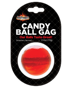 Hott Products Fetish Candy Ball Gag - Strawberry