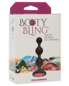 Doc Johnson Booty Bling Wearable Silicone Anal Beads - Pink