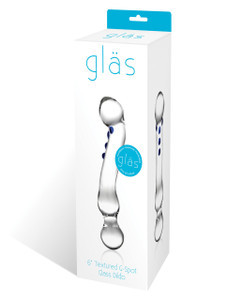 Glas 6" Curved Enlarged Head G-Spot Glass Dildo - Glas - 146
