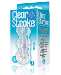Icon Brands The 9's Clear Stroke Threeway Masturbator Stroker