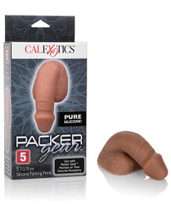 CalExotics Packer Gear 5" Silicone Packing Penis - Brown