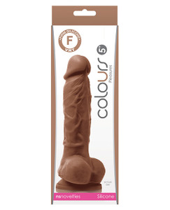 NS Novelties Colours Pleasures 5" Suction Cup Dildo - Brown