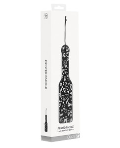 Shots Ouch Fetish Love Street Art Fashion Printed Paddle - Black
