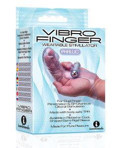 Icon Brands The 9's Vibrofinger Phallic Finger Massager - Purple