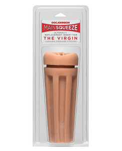 Doc Johnson Main Squeeze Ultraskyn Masturbator Stroker The Virgin Replacement Sleeve - Vanilla