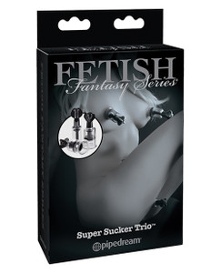 Pipedream Fetish Fantasy Limited Edition Super Nipple & Clit Sucker Trio - Black