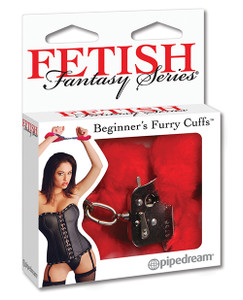 Pipedream Fetish Fantasy Series Beginner's Furry Cuffs - Red