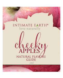 Intimate Earth Flavored Massage Oil Foil - 3Ml Cheeky Apples
