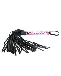 Spartacus Fetish Faux Leather Flogger - Pink
