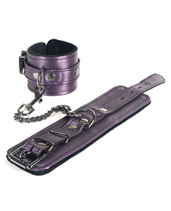 Spartacus Fetish Galaxy Legend Faux Leather Wrist Restraints - Purple