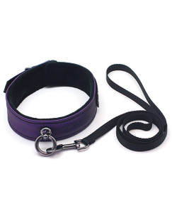 Spartacus Fetish Galaxy Legend Collar & Leash - Purple