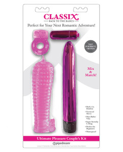 Pipedream Classix Ultimate Pleasure Vibrating Couples Kit - Pink