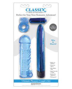 Pipedream Classix Ultimate Pleasure Vibrating Couples Kit - Blue