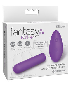 Pipedream Fantasy For Her Rechargeable Remote Control Bullet Vibrator - Purple
