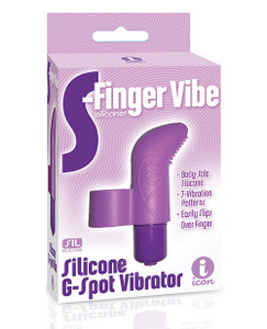Icon Brands The 9's S - Finger Vibrator - Purple