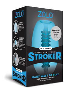 Zolo Mini Bubble Stroker Masturbator - Blue