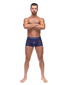 Male Power Men's Diamond Mesh Mini Short Blue Md