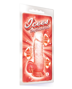 Icon Brands Shades Jelly Tpr Gradient Suction Cup Dildo Small - Coral