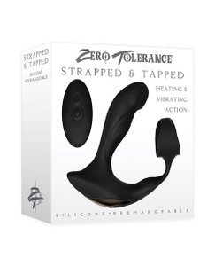 Zero Tolerance Strapped & Tapped Rechargeable Prostate Massager - Black