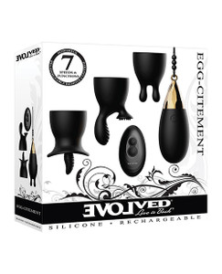 Evolved Egg Citement Rechargeable Bullet Vibrator - Black/Gold