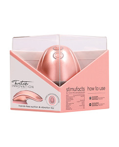 Shots Twitch Innovation Hands Free Suction Clitoral Stimulator - Rose Gold