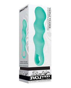 Evolved Triple Teaser Vibrator - Teal