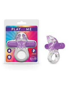 Blush Play With Me Bull Vibrating Cock Ring - Purple