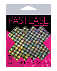 Pastease Disco Glitter Plus X Pasties - Silver O/S