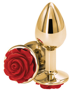 NS Novelties Rear Assets Small Butt Plug - Red Rose