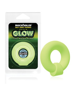 Doc Johnson Rock Solid Glow In The Dark Mega Cock Ring - Green