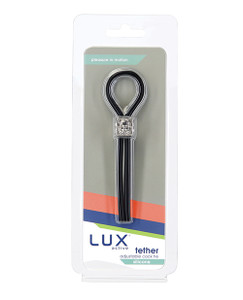 BMS Lux Active Tether Adjustable Cock Ring Tie - Black