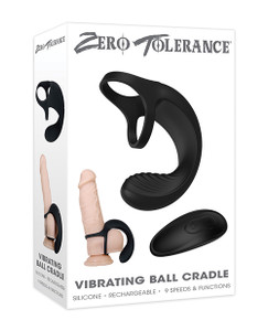 Zero Tolerance Vibrating Ball Cradle With Remote - Black