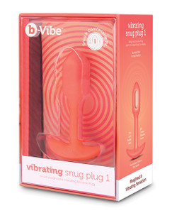 B-Vibe Vibrating Snug Plug - Small Orange B-Vibe Vibrating Snug Plug - Small Orange