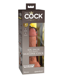 Pipedream King Cock Elite 6" Dual Density Silicone Cock - Tan