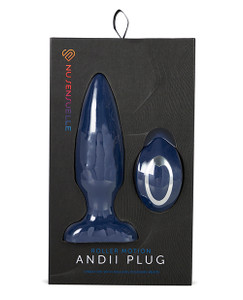 Nu Sensuelle Andii Vertical Roller Motion Butt Plug - Navy Nu Sensuelle Andii Vertical Roller Motion Butt Plug - Navy