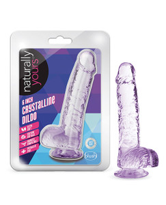 Blush Naturally Yours 6" Crystalline Dildo - Amethyst - Bl51701