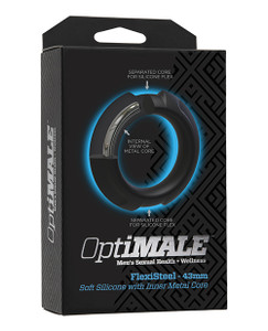Doc Johnson Optimale Flexisteel Cock Ring - 43Mm Black