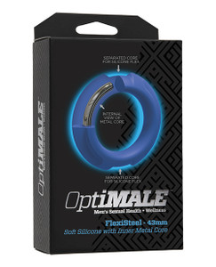 Doc Johnson Optimale Flexisteel Cock Ring - 43Mm Blue