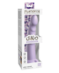 Pipedream Dillio Platinum 7" Slim Seven Silicone Dildo - Purple